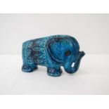 A Bitossi small figure of an elephant by Aldo Londi in "Rimmi Blu".