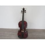 A 19th Century full size (4/4) violin for restoration, 59cm in length,