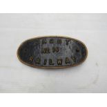A cast iron works plate - Jacot No.