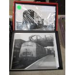 A quantity of black and white photographs of diesel hydraulics locomotives