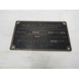 *Amended* An English Electronic Co London Works plate