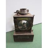 An LNER signal lamp interior stamped BRAMFORD,