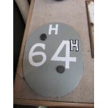 A Calvert plate H 64H, front cosmetically restored,