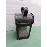 A black painted three sided general purpose hand lamp,