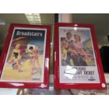 Two framed British Railways and Southern Travel advertising poster prints 'Broadstairs' and 'Go