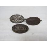 Three drivers cap badges ENGINEMAN LNER,