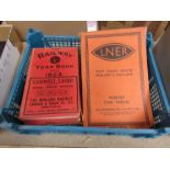 Three LNER working timetables from 1936-1938 and three 'The Railway Year Books', 1923,