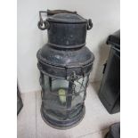 A black painted general purpose candle hand lamp with five clear aspects