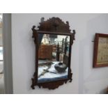 A Georgian mahogany mirror,