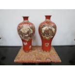 A pair of early 20th Century Satsuma vases,