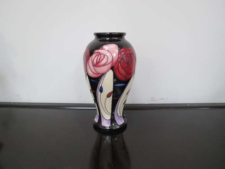 A Moorcroft "Bellahouston" vase. Designed by Emma Bossons. Boxed and sleeved.