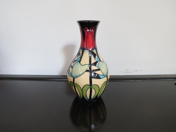 A Moorcroft "Bluebird" vase (graded). Signed E 3.0/35. Designed by Nicola Slaney. - Image 2 of 4