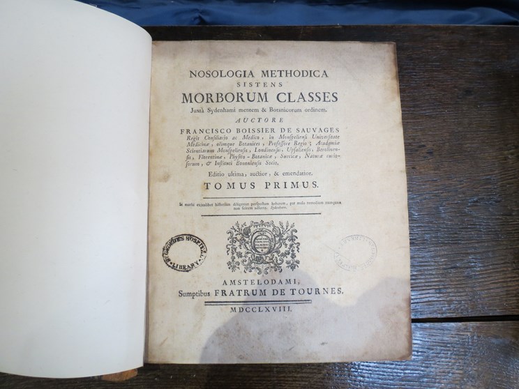FRANCISCO BOISSIER DE SAUVAGES:"Nosologia Methodica Sistens Morborum Classes, - Image 2 of 3