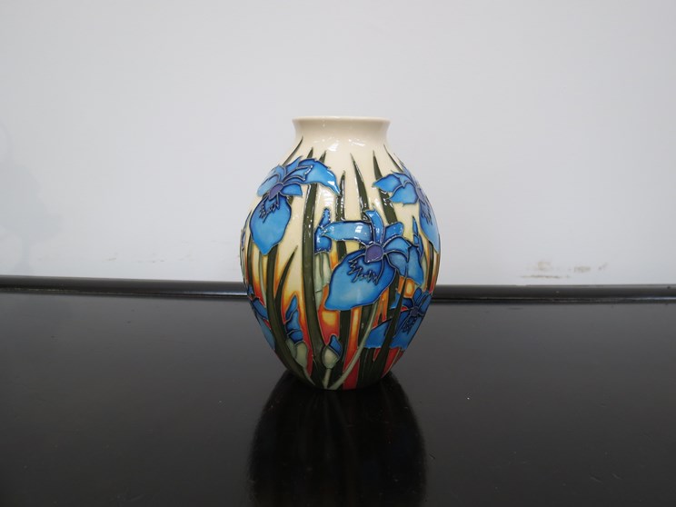 A Moorcroft "Blue Triumph" vase. Signed/gold signed LE 24/25. Designed Paul Hilditch.