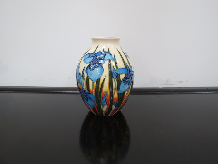 A Moorcroft "Blue Triumph" vase. Signed/gold signed LE 24/25. Designed Paul Hilditch. - Image 2 of 3