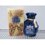 Chivas 21 year old Royal Salute Sapphire flagon, boxed and with bag,