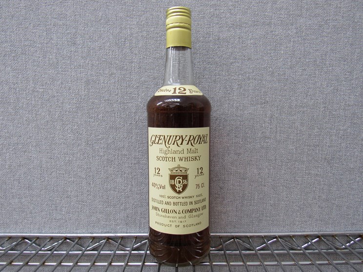 Glenury-Royal 12 years old Highland Malt Scotch whisky, John Gillon and Company Ltd,