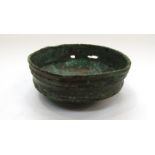 A Roman bronze small footed bowl, 6.