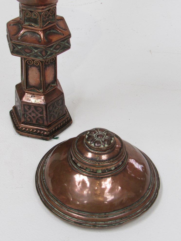 A 19th Century copper lidded chalise, - Image 2 of 2