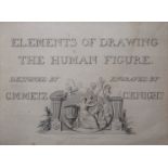 A set of six framed and glazed etchings from 'Elements of Drawing the Human figure' Designed by C.M.