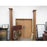 A pair of 19th Century architectural waxed pine columns.