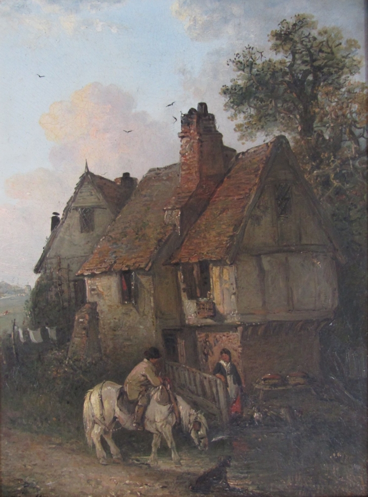 EDWARD ROBERT SMYTHE: (1810-1899 Attributed):A 19th Century oil on canvas of a watermill with - Image 2 of 4