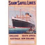 SHAW SAVILL LINES: ENGLAND, SOUTH AFRICA, AUSTRALIA, NEW ZEALAND.