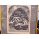 GRAHAM CLARKE (b.1941): A framed and glazed etching, "Lyonesse". Pencil signed and No. 29/100.