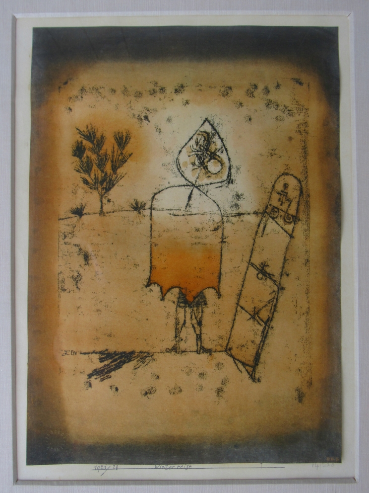 A framed and glazed Pochoir print- Paul Klee "Winterreise" 1964 after the original of 1921, - Image 2 of 5