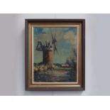 H. EDWARD (TED) COLLIN (XX): An oil on board of a Norfolk windmill. Signed bottom left.