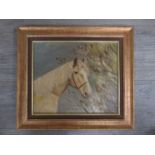 STEPHEN WALKER (1900-2004): A framed oil on canvas entitled "The Cream Mare". Signed bottom middle.