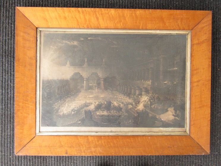 An early 19th Century engraving of Belshazzar's Feast by John Martin after his original painting