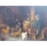 GEORGE HILLYARD SWINSTEAD (1860-1926): A gilt framed oil on canvas,