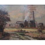 H. EDWARD (TED) COLLIN (XX): A framed oil on board, "Norwich Power Station".
