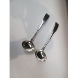 Two David McDonald silver toddy ladles marked Edinburgh 1813,