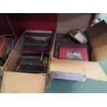 Two boxes of 19th Century volumes including Bibles