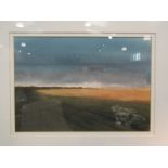 STEPHEN MARTYN: A watercolour entitled "April Near Sedgeford",