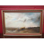 A pair of James Allen oil on canvas boards, coastal scenes,