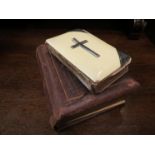 A Common Prayer book with silver mounts and a leather bound photograph album