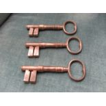 Three iron church keys