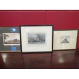 Four framed and glazed prints of Harwich