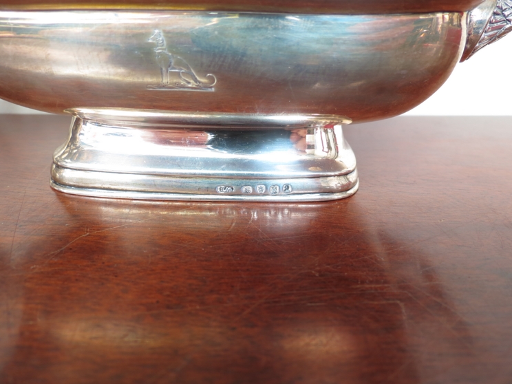 A pair of William Bennett silver sauce tureens, gadrooned edging and reeded handles, - Image 2 of 2