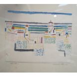 An abstract print after Paul Klee depicting coastal scene,