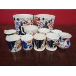 A quantity of Gaudy Welsh tankards