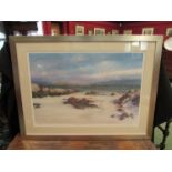 A limited edition print entitled "Low Tide lona", by Jan Fisher 64/195,