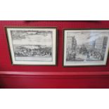 Two prints "The View and humours of Billingsgate & London",