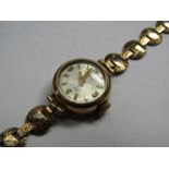 An Everite 9ct gold bracelet watch