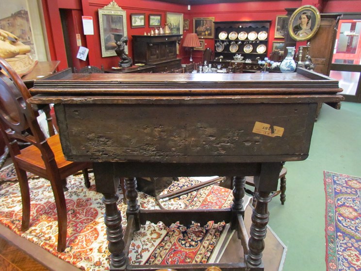 A 17th Century Italian walnut and yew enclosed writing desk, - Image 4 of 4