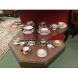 A collection of twelve 19th Century cups and saucers including Davenport, Coalport, Grainger,
