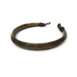 A 19th Century African bronze torc type necklace